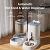 Adjustable Automatic Cat Feeder & Non-Electric Water Dispenser