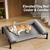 Elevated Three-Sided Faux Leather Dog Bed