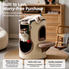 Sisal Barrel Cat Tree with Hideaway and Scratcher