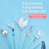Feather Cat Teaser Wand Toy for Interactive Playtime