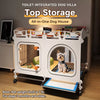 Indoor Small Dog Crate with Separate Toilet Tray