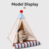 All-Season Semi-Enclosed Pet Tent Bed for Cats and Small Dogs