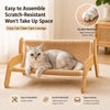 Wooden Cat Scratcher Lounge Bed with Sisal Scratching Surface