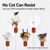 Telescoping Cat Teaser Wand with Interchangeable Toy Heads
