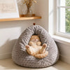 Enclosed Chicken-Shaped Plush Cat Bed