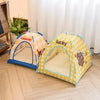 Foldable Semi-Enclosed Tent Bed for Cats and Small Dogs