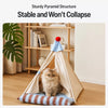 All-Season Semi-Enclosed Pet Tent Bed for Cats and Small Dogs
