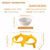 Elevated Double Ceramic Cat Bowls with Stand