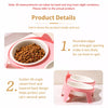 Elevated Double Ceramic Cat Bowls with Stand
