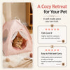 Indoor Pet Tent Bed with Reversible Cushion for Cats & Dogs
