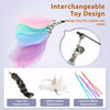 Cat Teaser Wand with Feather Replacement Heads