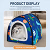 Semi-Enclosed Waterproof Pet Bed for Small Dogs & Cats