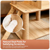 Large Solid Wood Cat Tree with Enclosed Capsule Spaces