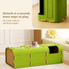 Multi-Level Cat Tree with Enclosed Hideaway and Scratching Board