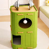 Multi-Level Cat Tree with Enclosed Bed and Scratching Board