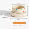 Ceramic Pet Water Bowl with Dotted Design