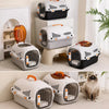 Portable Plastic Pet Carrier for Small Dogs & Cats
