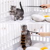 Interactive Cat Teaser Wand with Feather Replacement Heads