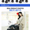 Foldable Pet Stroller with Detachable Carrier
