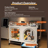 Indoor Small Dog Crate with Separate Toilet Tray