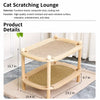 Two-Tier Wooden Cat Bed with Scratching Surface