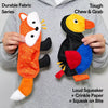Squeaky Crinkle Dog Toy with Woodland Animal Designs