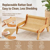 Wooden Cat Scratcher Lounge Bed with Sisal Scratching Surface