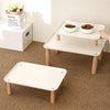 Elevated Pet Bowl Stand with Wood Legs
