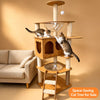 Large Solid Wood Cat Tree with Enclosed Capsule Spaces