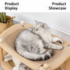 Two-Tier Wooden Cat Bed with Scratching Surface