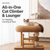 Cat Bed with Integrated Sisal Scratcher