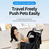 Foldable Pet Stroller with Detachable Carrier