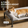 Elevated Three-Sided Faux Leather Dog Bed