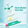 Cat Turntable Toy with Feather Wand and Colorful Balls