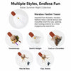 Telescoping Cat Teaser Wand with Interchangeable Toy Heads