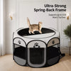 Foldable Enclosed Polyester Pet Bed with Patchwork Design