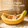Banana-Shaped Pet Bed for Small Dogs & Cats