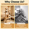 Large Solid Wood Cat Tree with Enclosed Capsule Spaces