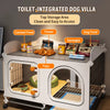 Indoor Small Dog Crate with Separate Toilet Tray
