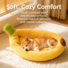 Banana-Shaped Pet Bed for Small Dogs & Cats