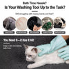 Pet Bathing Grooming Gloves for Dogs & Cats