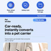 Foldable Pet Stroller with Detachable Carrier