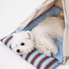 All-Season Semi-Enclosed Pet Tent Bed for Cats and Small Dogs