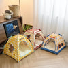 Foldable Semi-Enclosed Tent Bed for Cats and Small Dogs