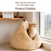 Enclosed Chicken-Shaped Plush Cat Bed