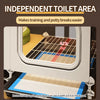 Indoor Small Dog Crate with Separate Toilet Tray