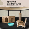 Foldable Enclosed Polyester Pet Bed with Patchwork Design