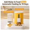 Automatic Pet Feeder & Water Dispenser with Dual Bowls