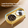 Elevated Double-Bowl Feeder for Small Dogs with Stainless Steel Bowls