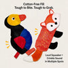 Squeaky Crinkle Dog Toy with Woodland Animal Designs